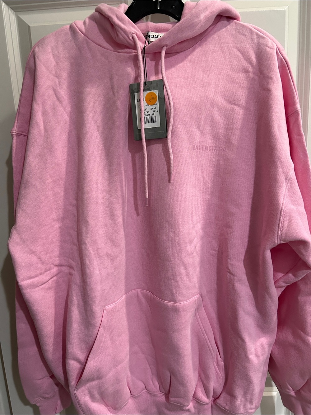 Balenciaga Pink Oversized Hoodie Sweater